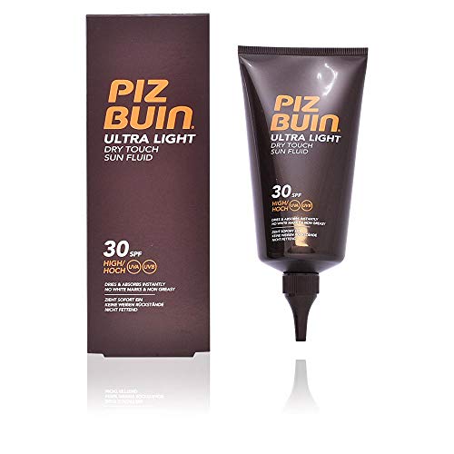 Piz Buin Protección Solar, Ultra Light Dry Touch Fluido Solar Cuerpo SPF 30, Protección Alta - 150 ml