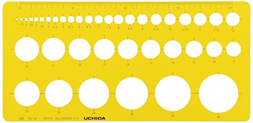 Plantilla Uchida No.101M yen gobernante borde de tinta con 1-843-0111 (jap?n importaci?n)