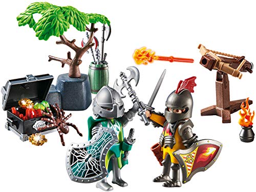 PLAYMOBIL- Starter Pack Starterpack Batalla Medieval, Color carbón (70036)