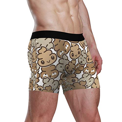 Poo Brown Expression para Hombres Boy Vintage Bulge Pouch Underpants Ultra Soft Premium Mens Boxer Briefs Ropa Interior cómoda Stretch Boxer Trunk