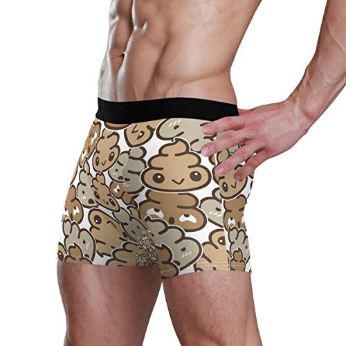 Poo Brown Expression para Hombres Boy Vintage Bulge Pouch Underpants Ultra Soft Premium Mens Boxer Briefs Ropa Interior cómoda Stretch Boxer Trunk