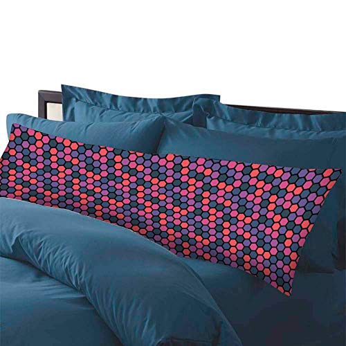 Promini Cute Colorful Unique Trendy Modern Stylish Body Pillow Cover Pillowcases Cushion with Hidden Zipper Closure for Sofa Bench Bed Home Decor 20"x54"