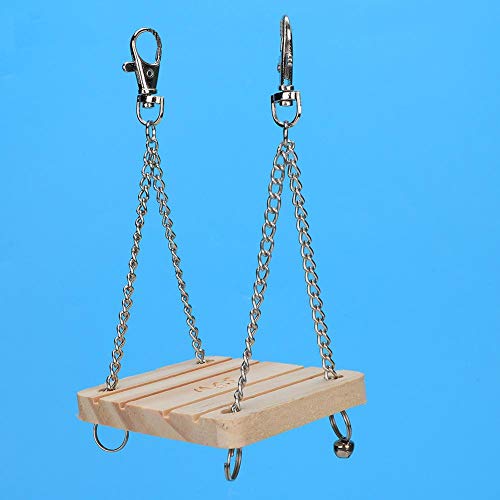 Pssopp Hamster Swing Toy Cama Colgante para Mascotas de Madera Jaula para hámster Accesorios para hámster Jerbo Conejillo de Indias Chinchilla