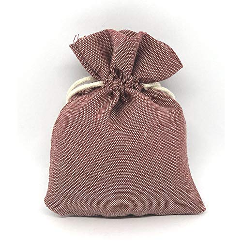 Publilancio srl 24 uds. Bolsa algodón portaconfites Malva Topo 12 x 9 cm Bombonera