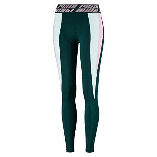 PUMA Own It Full Tight Mallas Deporte, Mujer, Verde (Ponderosa Pine/Fair Aqua), M