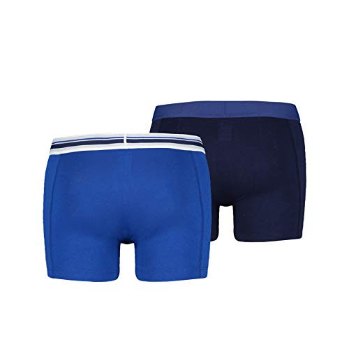 Puma Placed Logo - Pack de 2 bóxers para hombre, color azul, talla S