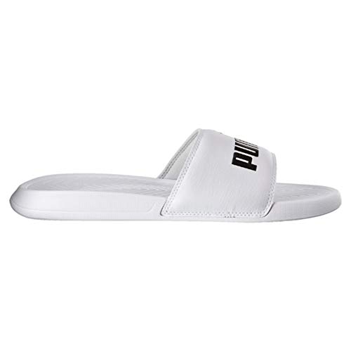 PUMA Popcat, Sandalias deslizantes para Hombre, Blanco White Black, 46 EU