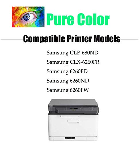 Pure-color Cartucho de tóner compatible para Samsung 506L CLT-K506L CLT-C506L CLT-Y506L CLT-M506L para Samsung CLX-6260FW 6260ND CLX6260 FW ND CLP-680 680ND 680DW CLP680ND DW CLP680 DW CLP680