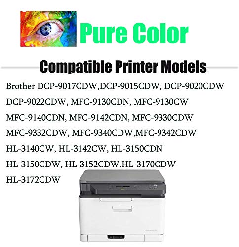 Pure-Color Toner Compatible TN241 TN242 TN245 TN246 para Brother HL-3140CW HL-3142CW HL-3150CDW HL-3152CDW HL-3170CDW HL-3172CDW DCP-9015CDW DCP-9020CDW MFC-9130CW MFC-9140CDN MFC-9330CDW MFC-9340CDW