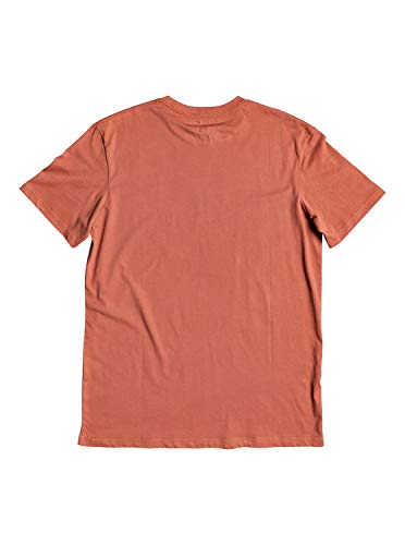 Quiksilver Words Remain - Camiseta para Hombre Screen tee, Hombre, Redwood, S