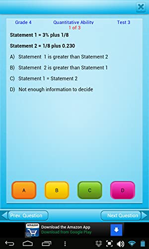 QVprep Lite School Edition: Grade 3 4 5 6 7 8 9 10 Cuantitativa y Verbal Ability Pruebas de la práctica para 3ro 4to 5to 6to 7mo 8vo 9no 10mo grado