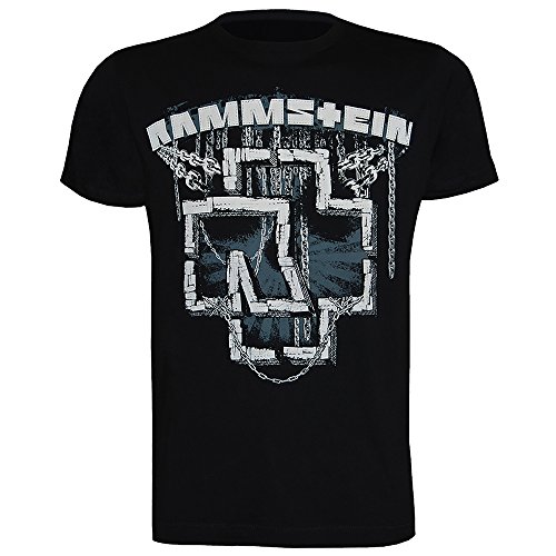 Rammstein Camiseta para Hombre, Hombre, Camiseta, RS001, Negro, Extra-Large