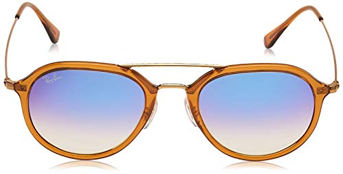 Ray-Ban 0Rb4253 Gafas de sol, Marrón/Bronce-Cobre/Azul Degradada (Shiny Brown), 50 Unisex-Adulto