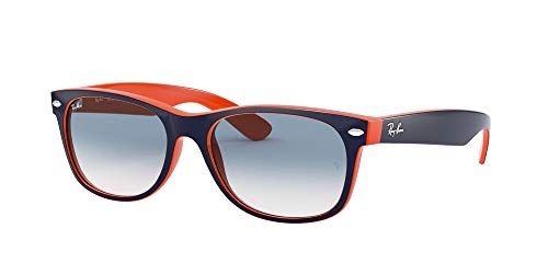 Ray-Ban 2132, Gafas de Sol Unisex, Multicolor (Azul Marino/Naranja ), 52 mm