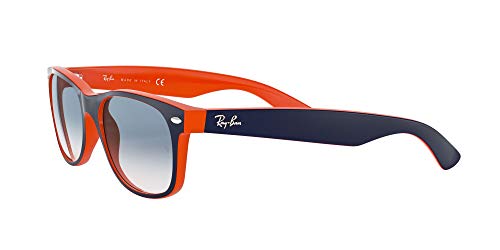 Ray-Ban 2132, Gafas de Sol Unisex, Multicolor (Azul Marino/Naranja ), 52 mm