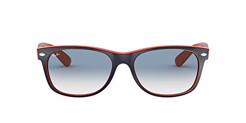 Ray-Ban 2132, Gafas de Sol Unisex, Multicolor (Azul Marino/Naranja ), 52 mm