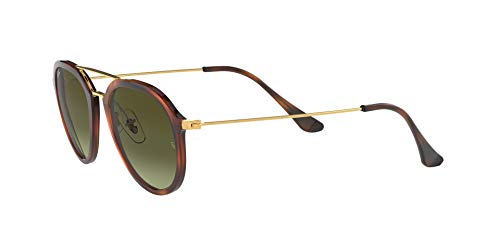 Ray-Ban 4253 Gafas de sol, Habana/Oro/Verde Degradada (Stripped Havana), 53 Unisex-Adulto