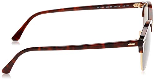 Ray-Ban Clubround Gafas de sol, Red Havana, 51 Unisex-Adulto