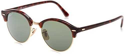 Ray-Ban Clubround Gafas de sol, Red Havana, 51 Unisex-Adulto