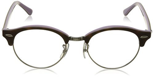 Ray-Ban Clubround, Monturas de Gafas Unisex adulto, Marrón (Top Havana on Opal Violet), 47