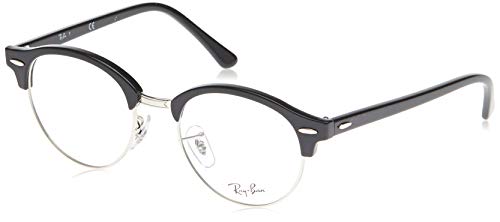 Ray-Ban Clubround, Monturas de Gafas Unisex adulto, Negro (Shiny Black), 49