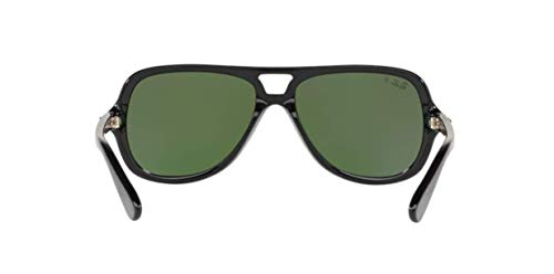 Ray-Ban Men's Polarized Aviator Sunglasses, Matte Black, 59 mm