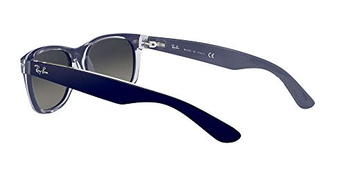 Ray-Ban New Wayfarer, Gafas de Sol Unisex adulto, Multicolor (Blue and Transparent 605371), 52 mm