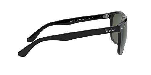 Rayban - Gafas de sol Rectangulares Rb4147 para hombre, Black Frame/ Crystal Green Lens