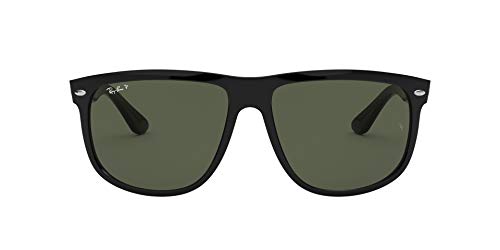 Rayban - Gafas de sol Rectangulares Rb4147 para hombre, Black Frame/ Crystal Green Lens