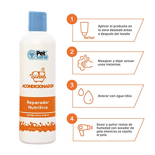 RC ocio Acondicionador suavizante para Perros y Gatos de Pelo Largo y Corto/Champu mascarilla para Perro Evita tirones desenredante Durante el Cepillado/Acabado Profesional