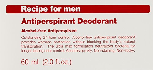 Receta para Hombres Libres del Alcohol antitranspirantes Desodorante 60 ml