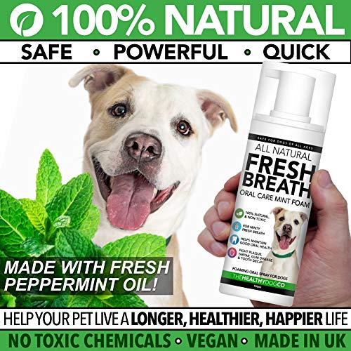 Refrescante Bucal 100% Natural y Aditivo de Agua Para Perros | Higiene Oral y Cuidado Oral Para Combatir el Mal Aliento, el Sarro y la Placa | Más Fácil de Usar Que la Pasta de Dientes Para Perros