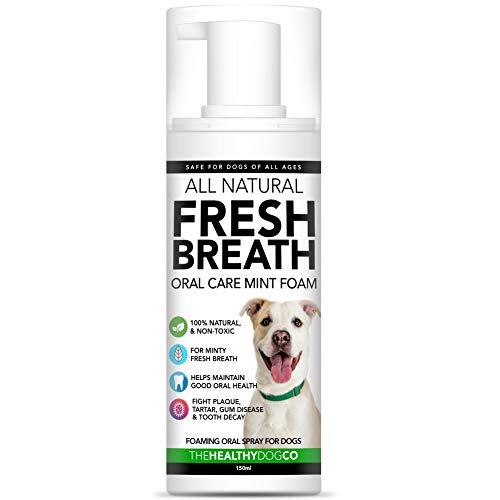 Refrescante Bucal 100% Natural y Aditivo de Agua Para Perros | Higiene Oral y Cuidado Oral Para Combatir el Mal Aliento, el Sarro y la Placa | Más Fácil de Usar Que la Pasta de Dientes Para Perros