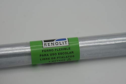 Renolit Lote 6 Forra Libros Rollo Autoadherente 0.35 mm x 2 Metros. Film Muy Transparente + 1 Tijera Escolar Maped Start 13 cm Color Surtido al Azar.