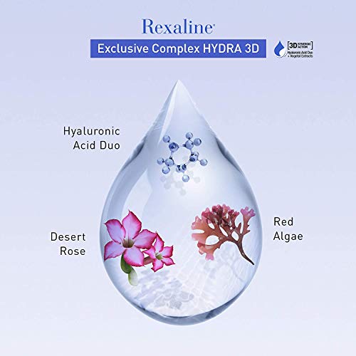 Rexaline - Hydra-Dose Nutri+ - Crema juventud sobre-hidratante - Crema de ácido hialurónico antiarrugas - Tratamiento antiedad - Crema facial de día y de noche - Piel seca- Cruelty free - 50ml