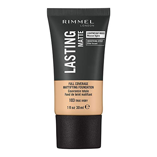 Rimmel Lasting Matte Foundation, Base de Maquillaje, Tono 103, 41.5 g