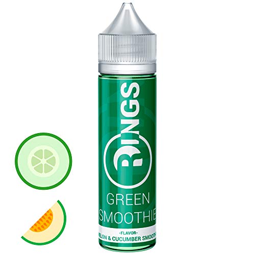 Rings E-Liquid Green Smoothie 50ml 70VG/30PG Liquido vaper sabor Melón sin nicotina, e-liquid frutal | Melon Cantalupe | Melon Honeydew