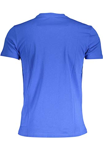 Roberto Cavalli GST647 - Camiseta de manga corta para hombre Blu Bluette L