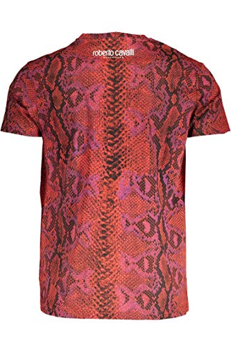 Roberto Cavalli HSH02T - Camiseta de manga corta para hombre Rosso Red M