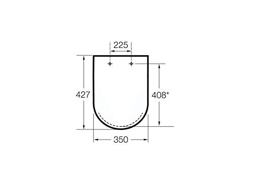 Roca A801730004 - Asiento y tapa compacto, colección The Gap, color blanco