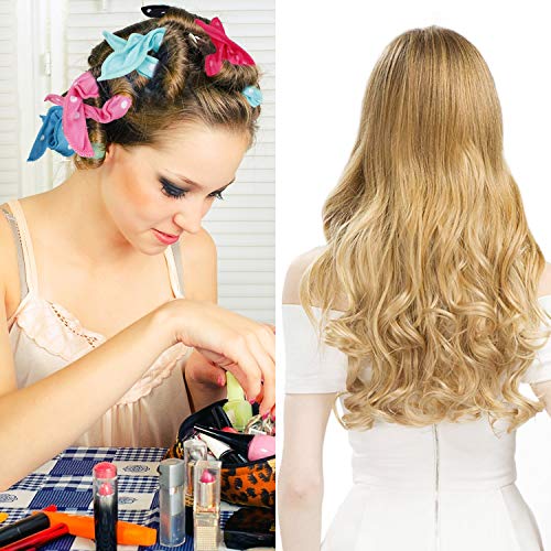 Rodillos Para el Cabello 20 Piezas Rodillos de Pelo Flexibles de la Espuma Ningunos Rodillos de Pelo del Calor Suaves Almohada de Sueño Herramientas de Estilismo DIY 5 Colores