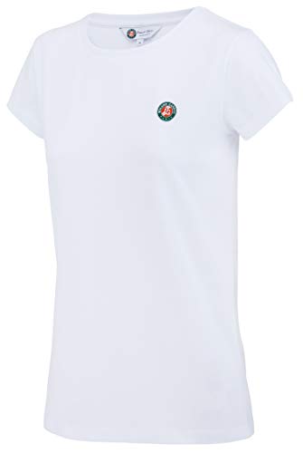Roland Garros 2020 - Camiseta Oficial de algodón para Mujer, Talla XL, Color Blanco