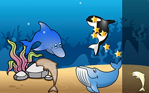 Rompecabezas para niños - El mar, los peces y los animales acuáticos ! Juegos educativos rompecabezas - Juegos gratis