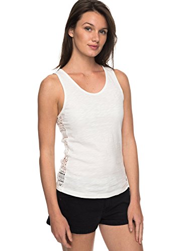 Roxy Aloha Sun Top Camiseta, Mujer, Blanco (Marshmallow/Solid), L
