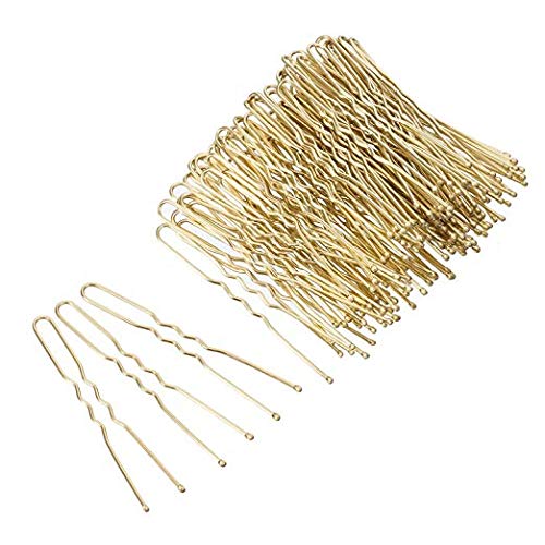 Rubia Horquillas pinzas de cabello apretones de pelo Horquillas en forma de U Para Mujeres Niñas y Peluquería 100PCS