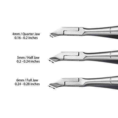 Rui Smiths Acero Carbono Pinza para Cuticulas Doble Resorte para Usuarios Domésticos, Punta de 6mm (Punta Completa)