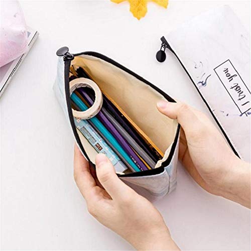 Ruikey Bolsa Para Lápices Mármol Estuche Escolar Creativa de Gran Capacidad Cartera Bolsa de Cosméticos Conveniente Para los Estudiantes Jóvenes 21 * 10 * 3.5cm(you're special)