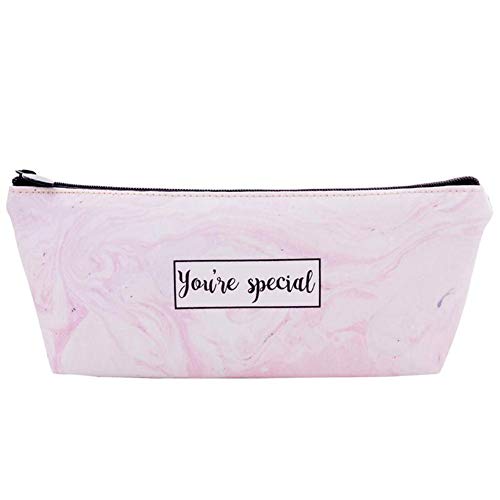 Ruikey Bolsa Para Lápices Mármol Estuche Escolar Creativa de Gran Capacidad Cartera Bolsa de Cosméticos Conveniente Para los Estudiantes Jóvenes 21 * 10 * 3.5cm(you're special)