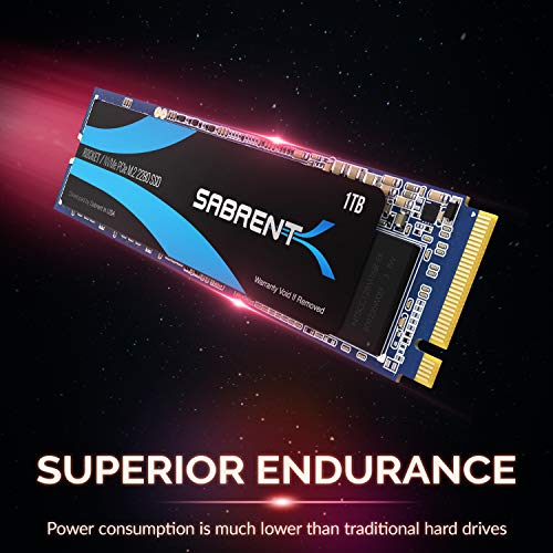 Sabrent 1TB Rocket NVMe PCIe M.2 2280 SSD Interno Unidad de Estado sólido de Alto Rendimiento (SB-ROCKET-1TB)