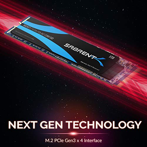 Sabrent 1TB Rocket NVMe PCIe M.2 2280 SSD Interno Unidad de Estado sólido de Alto Rendimiento (SB-ROCKET-1TB)